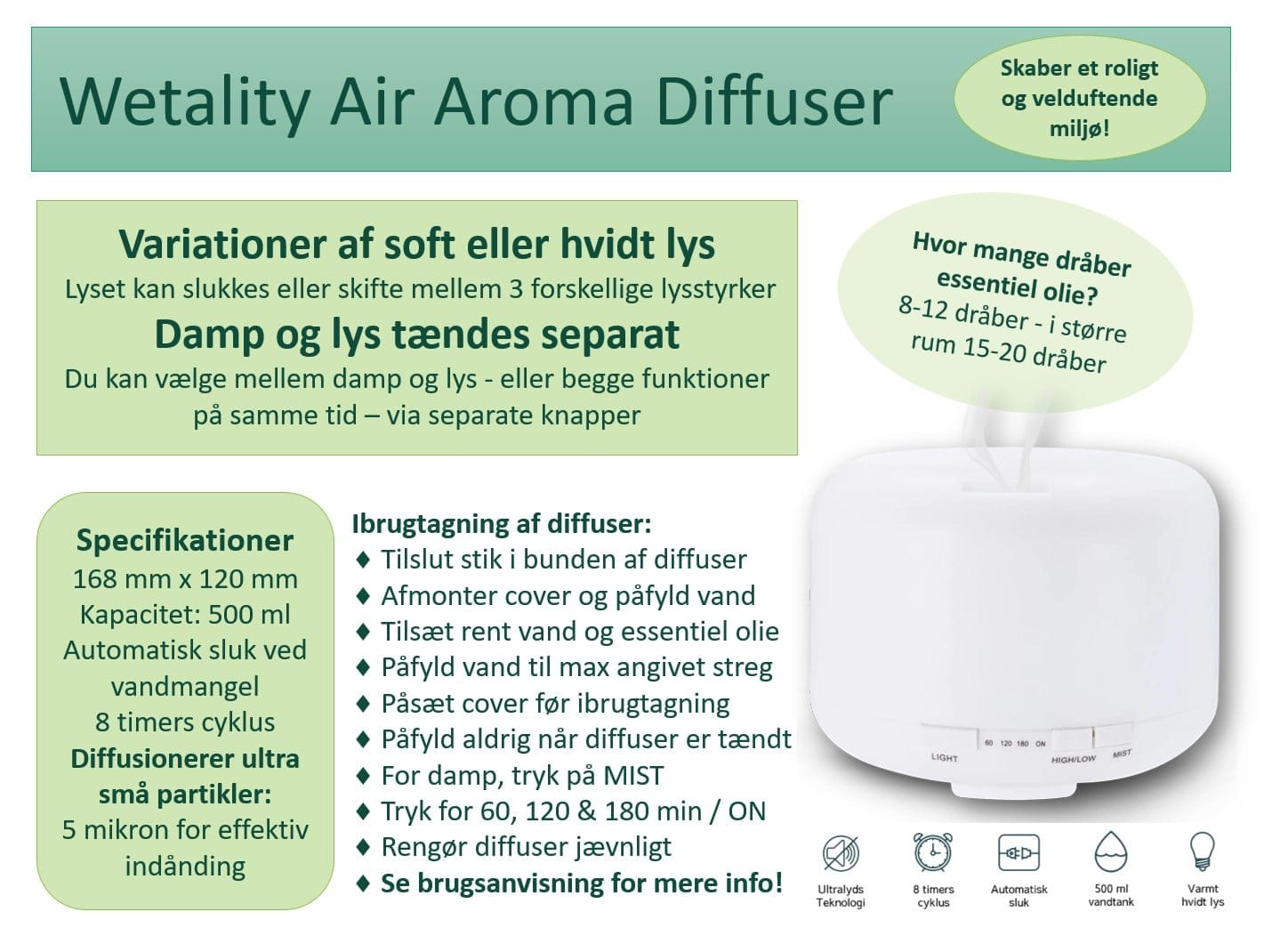 Wetality Aroma Diffuser - Billede 2