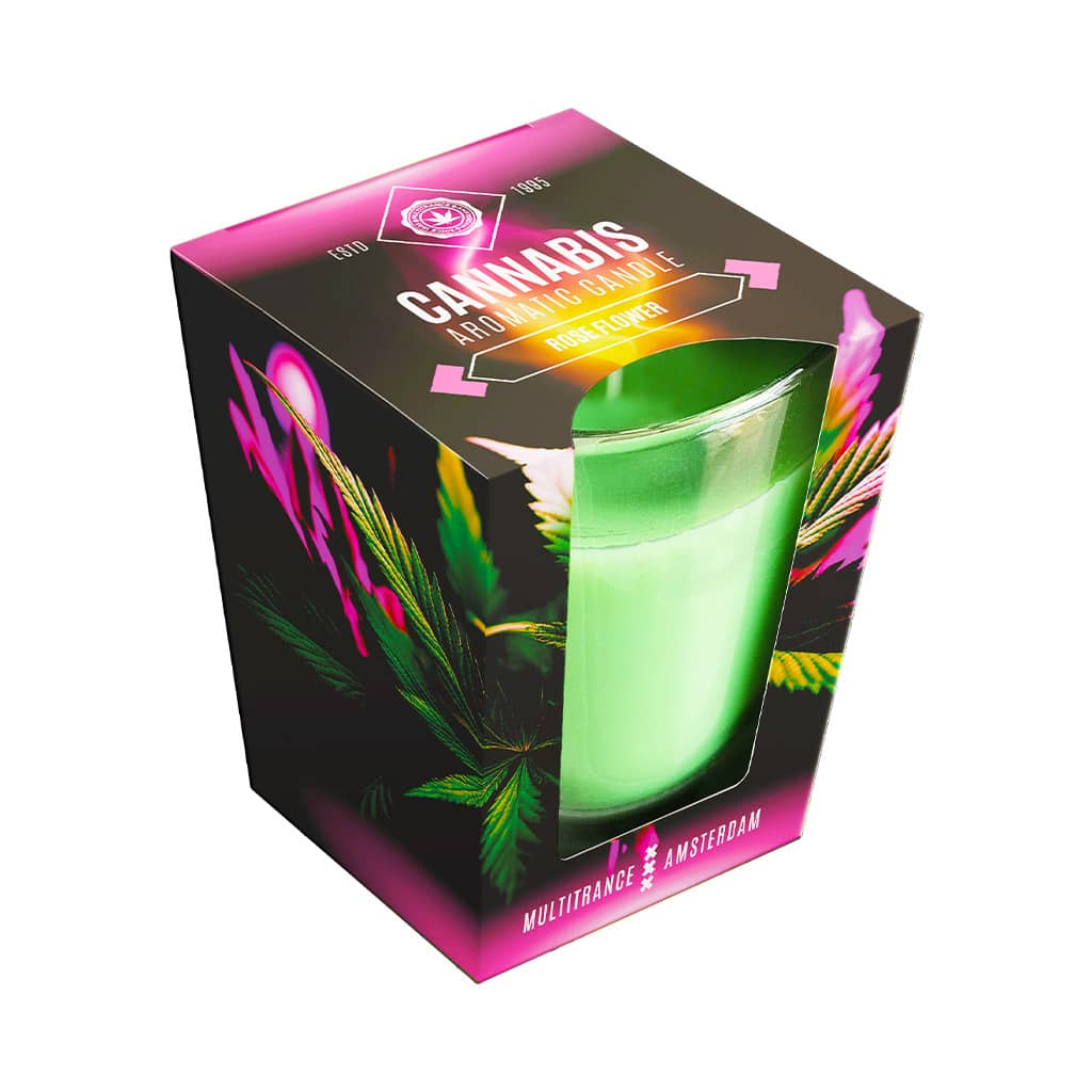 Cannabislys med duftende roser