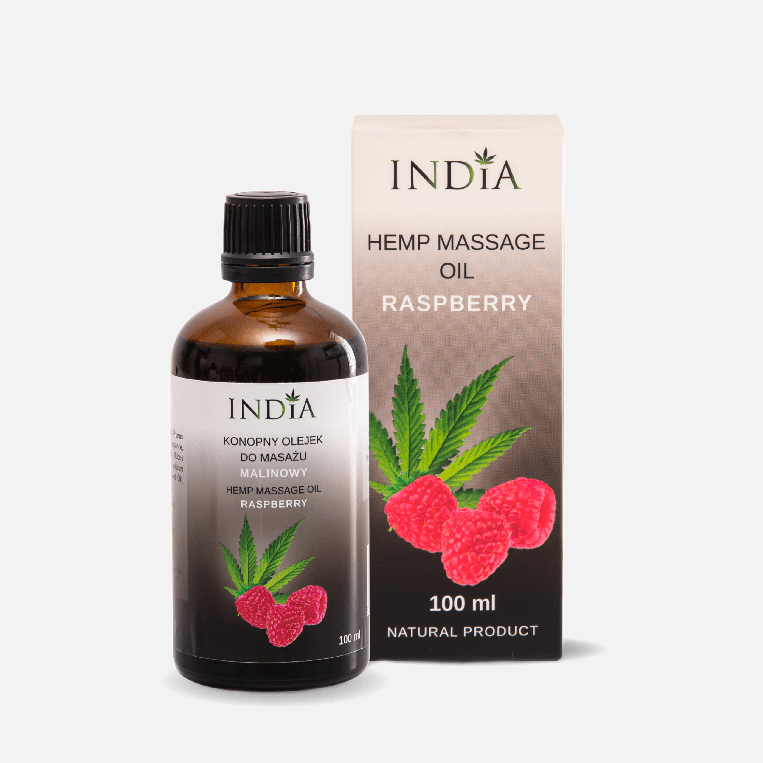 Hindbær massage olie med hamp
