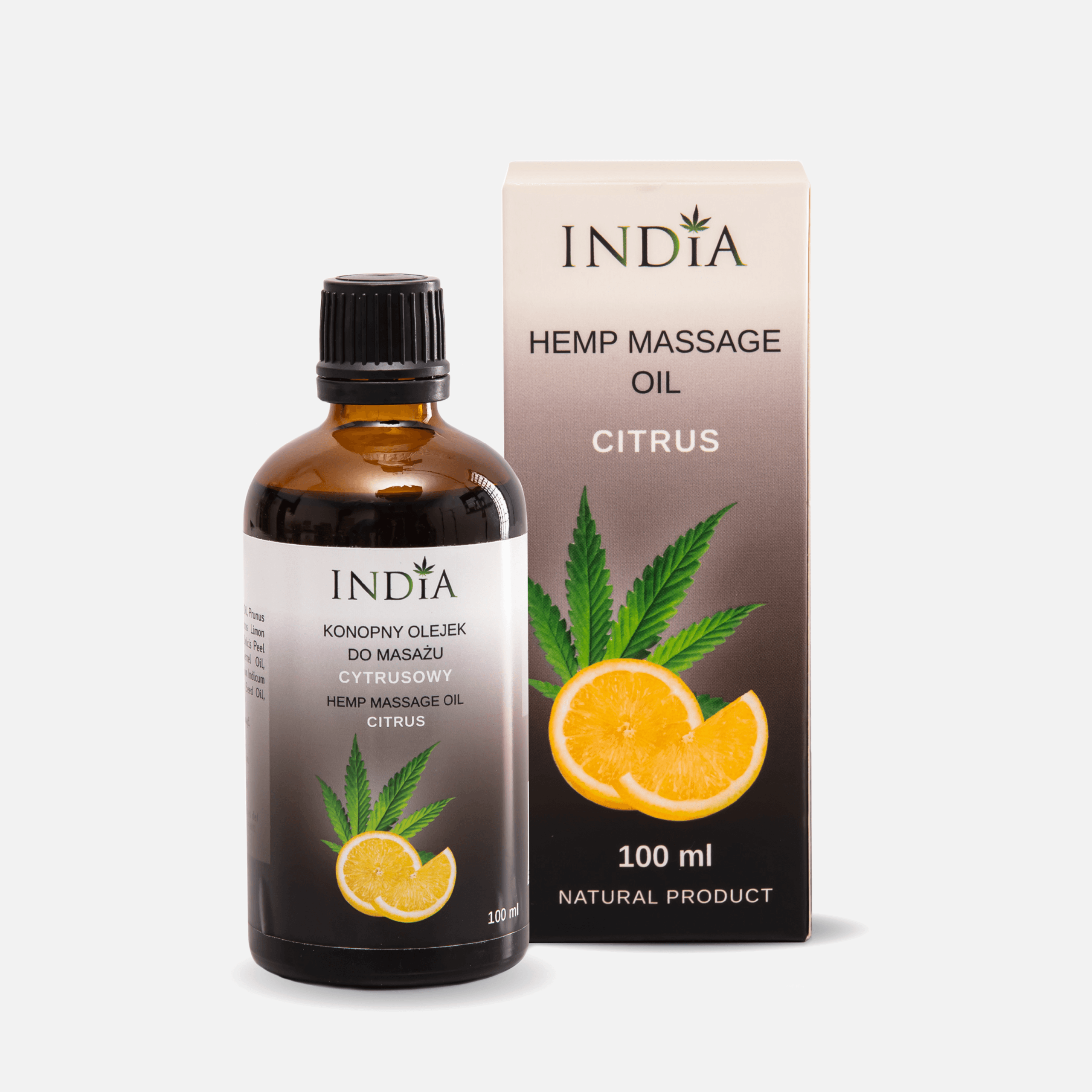 Citrus massageolie med hamp